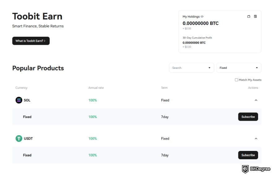 Toobit exchange review: the platform's popular earning products. Toobit exchange review: the platform's popular earning products.