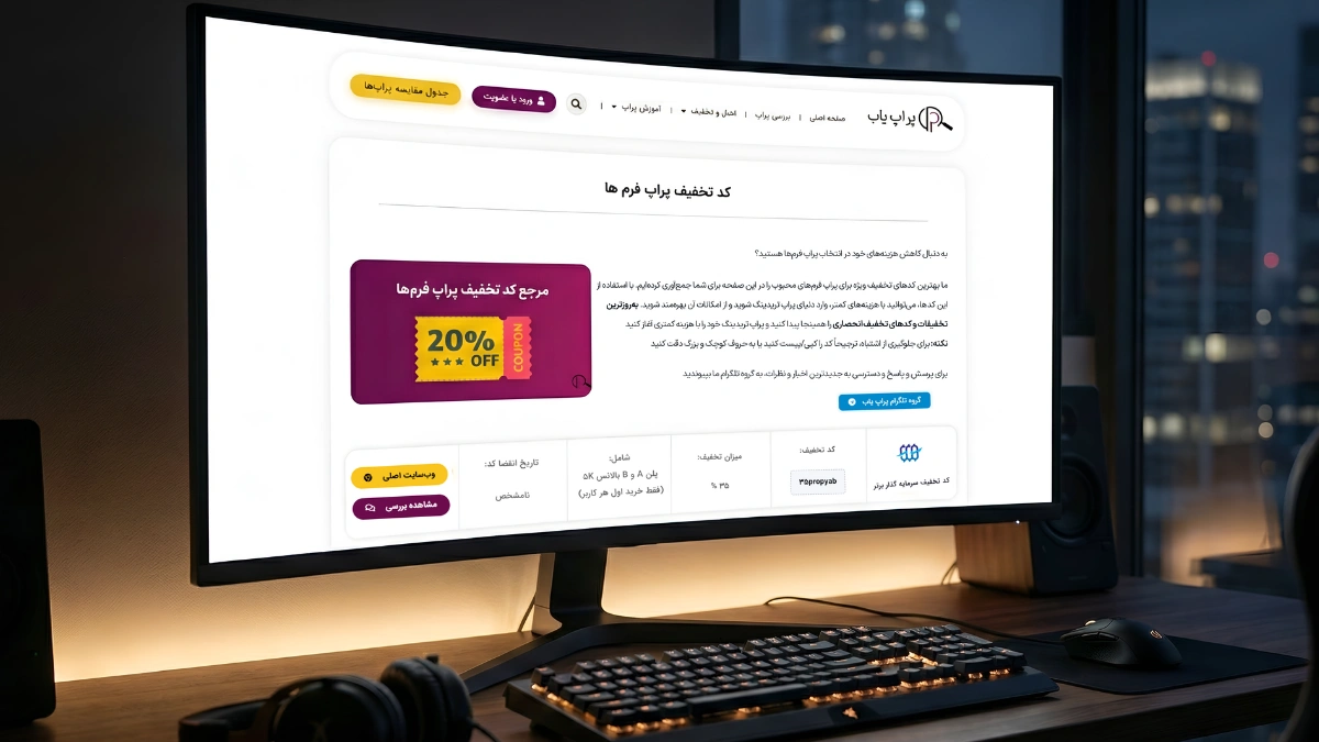 پراپ یاب مرجع کد تخفیف پراپ فرم ها