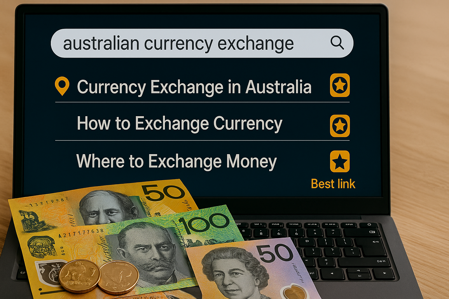 تحلیل نمودار قیمت دلار استرالیا را نشان می‌دهد. روی مانیتور یک نمودار صعودی مربوط به Australian Dollar همراه با عدد 0.7430 و درصد تغییر سبزرنگ دیده می‌شود.