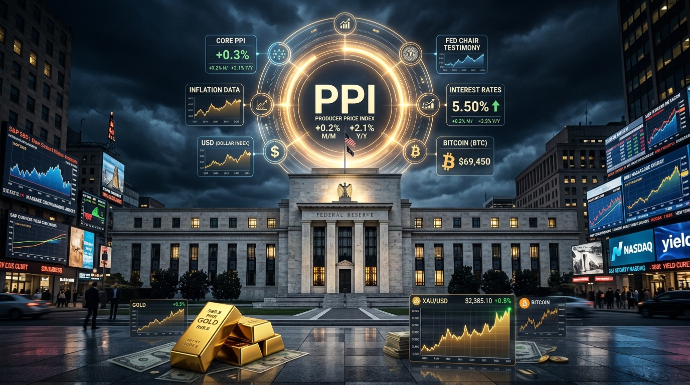 سهگانه سرنوشتساز امروز برای بازارها؛ PPI، فدرال رزرو و نبرد طلا با دلار