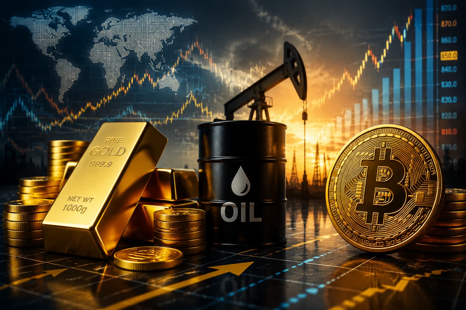 چالش طلا، نفت و بیت‌کوین برای جذب سرمایه