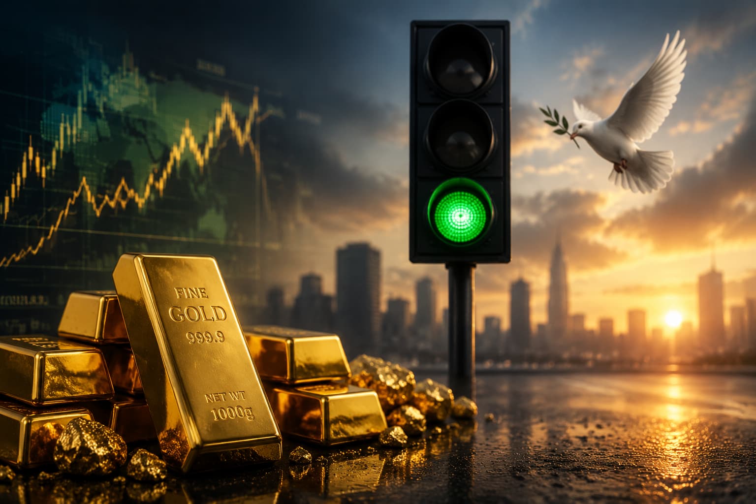 طلا در انتظار چراغ سبز؛ سیگنال صلح؟