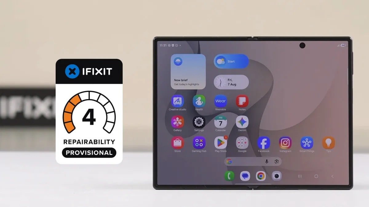 گلکسی زد فولد ۸ در تست تعمیرپذیری iFixit امتیاز ناامیدکننده ۴ از ۱۰ را کسب کرد