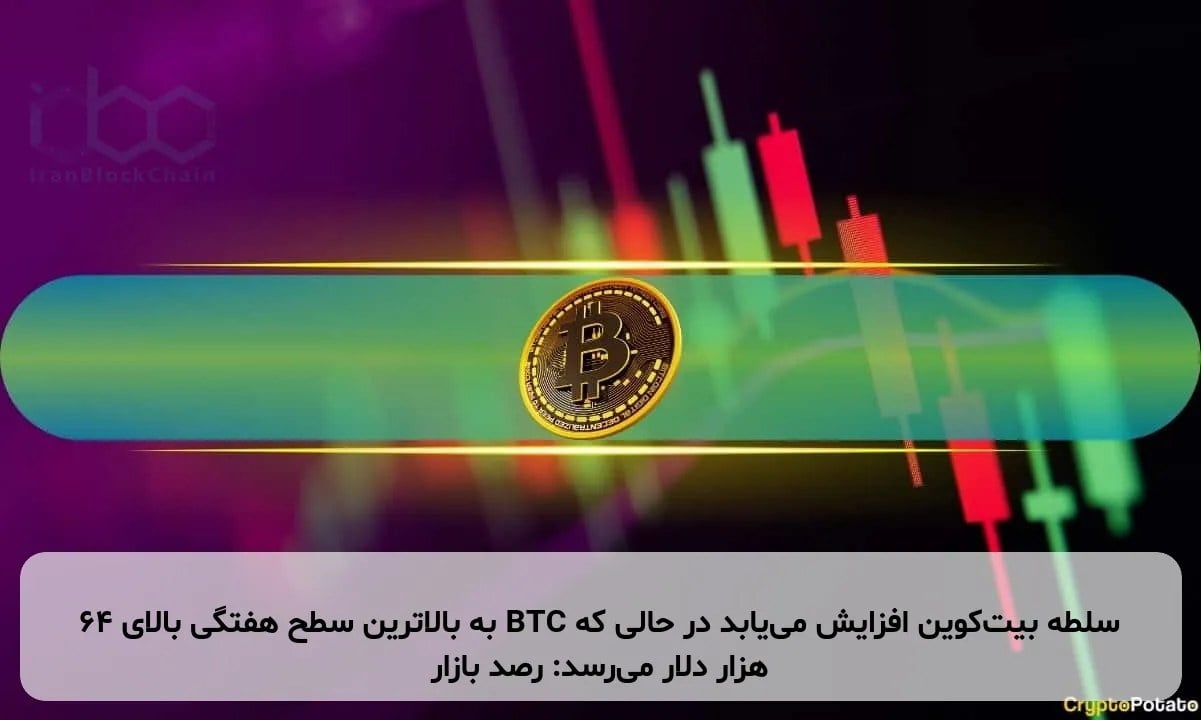 سلطه بیتکوین افزایش مییابد در حالی که BTC به بالاترین سطح هفتگی بالای ۶۴ هزار دلار میرسد: رصد بازار