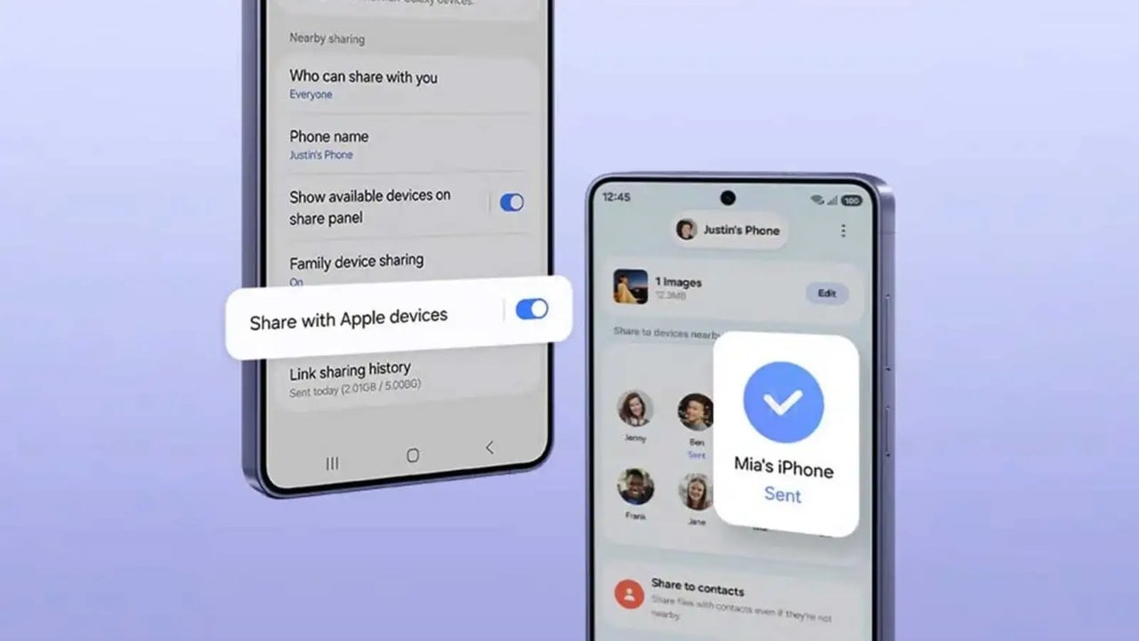 توسعه قابلیت جدید Quick Share: سامسونگ امکان انتقال فایل به iOS را به گوشیهای گلکسی بیشتری میآورد