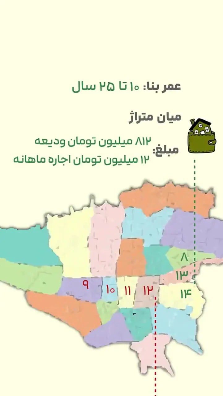 اجاره آپارتمانهای شرق و مرکز تهران چقدر است؟