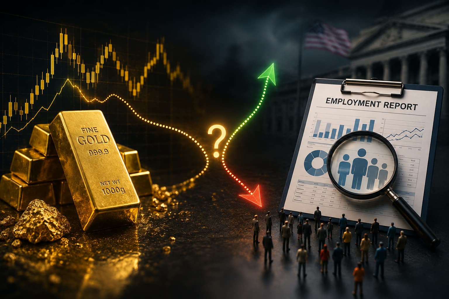آیا گزارش اشتغال مسیر طلا را تغییر میدهد؟