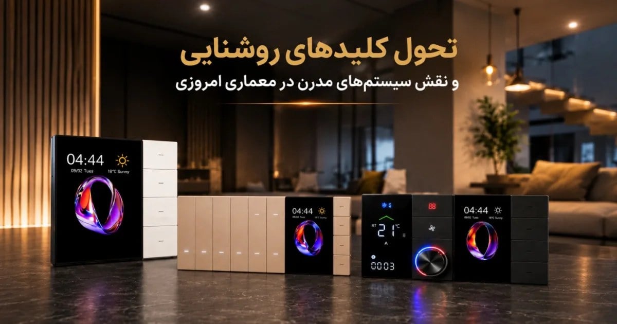 سیر تحول کلیدهای روشنایی و نقش سیستم‌های مدرن در معماری امروزی