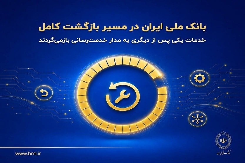 خدمات بانک ملی ایران در مسیر بازگشت کامل