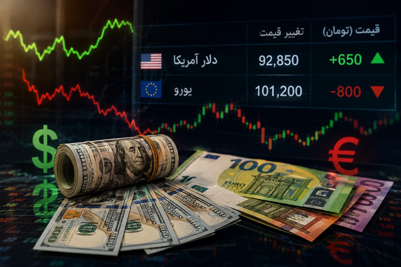 دلار در بازار آزاد به ۱۸۷ هزار تومان رسید؛ یورو هم گرانتر شد