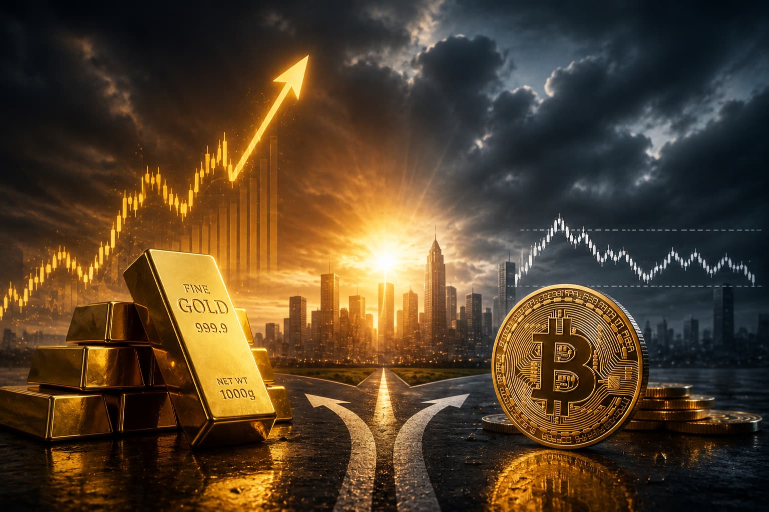 جهش طلا و توقف بیت‌کوین؛ بازار در آستانه یک چرخش