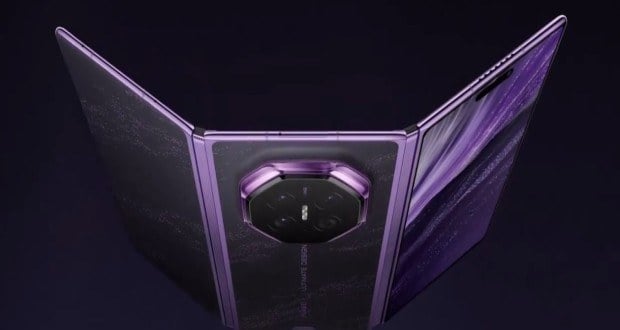 نخستین تیزر و تصاویر گوشی تاشو سه‌تکه هواوی Mate XT 2 با طراحی جذاب منتشر شد