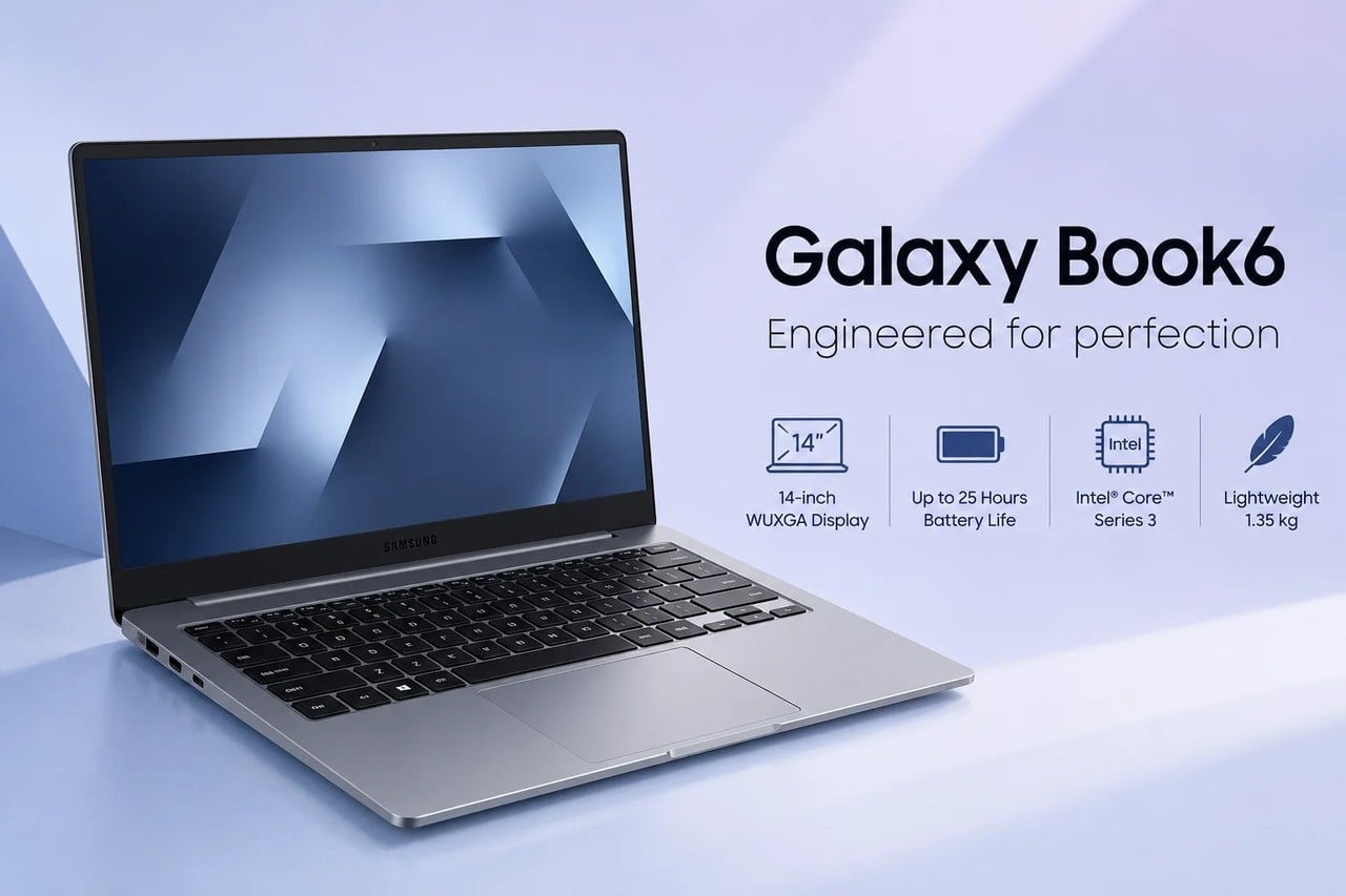 لپتاپ اقتصادی جدید سامسونگ از راه رسید؛ Galaxy Book6 با باتری ۲۵ ساعته