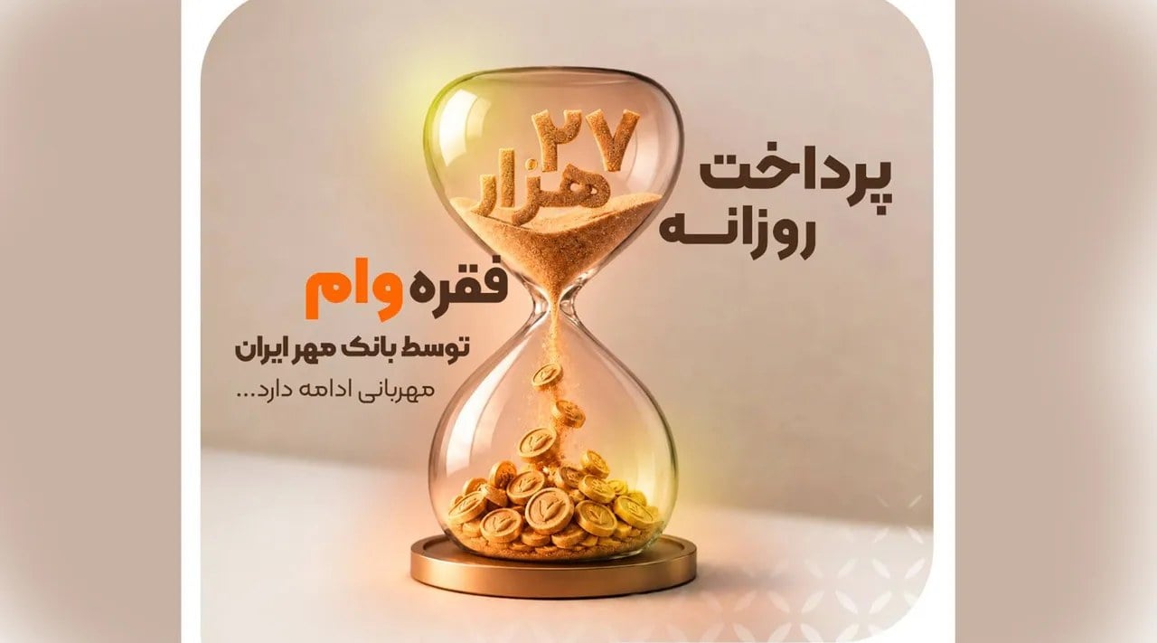بانک مهر ایران روزانه ۲۷ هزار فقره وام پرداخت میکند