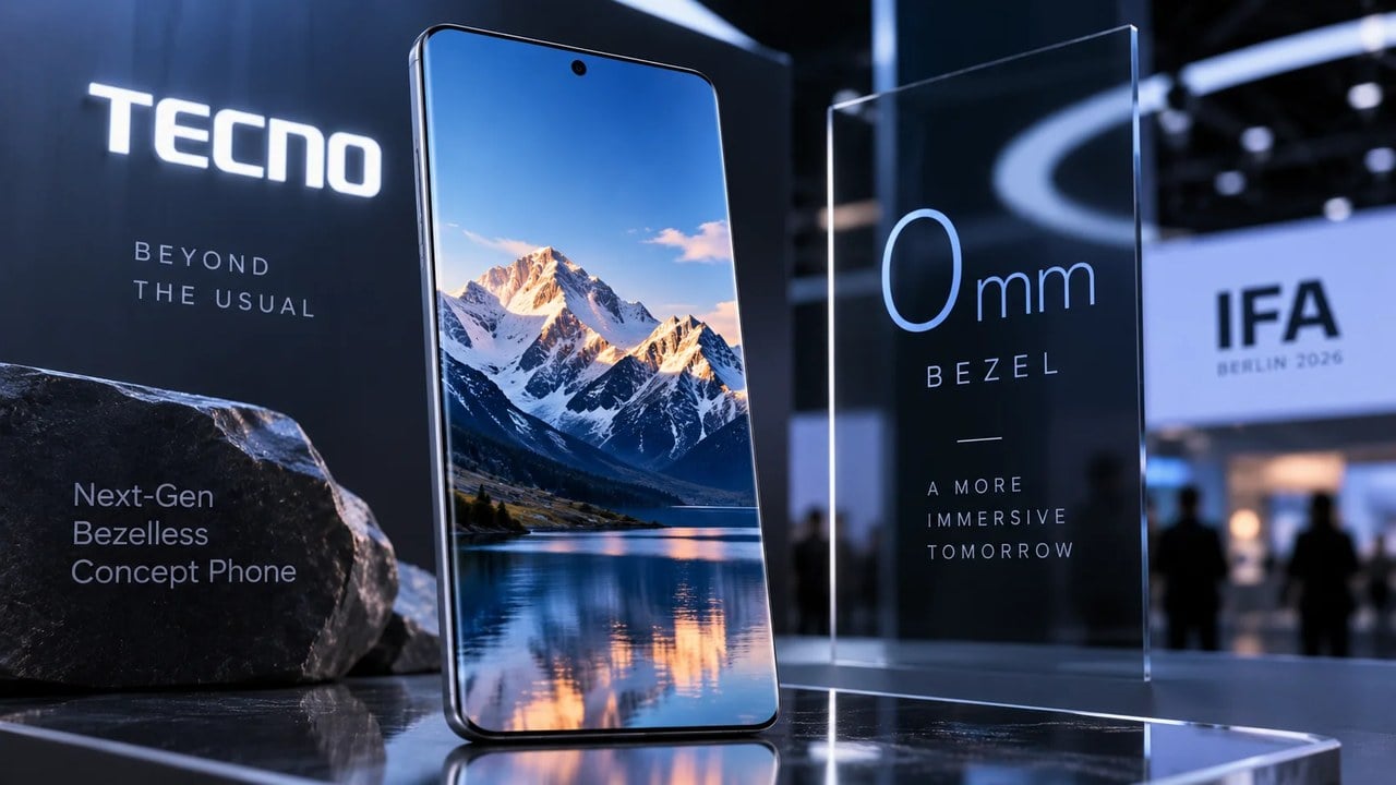 TECNO مرز نمایشگر را به صفر رساند؛ گوشی بدون حاشیه واقعی از نزدیک