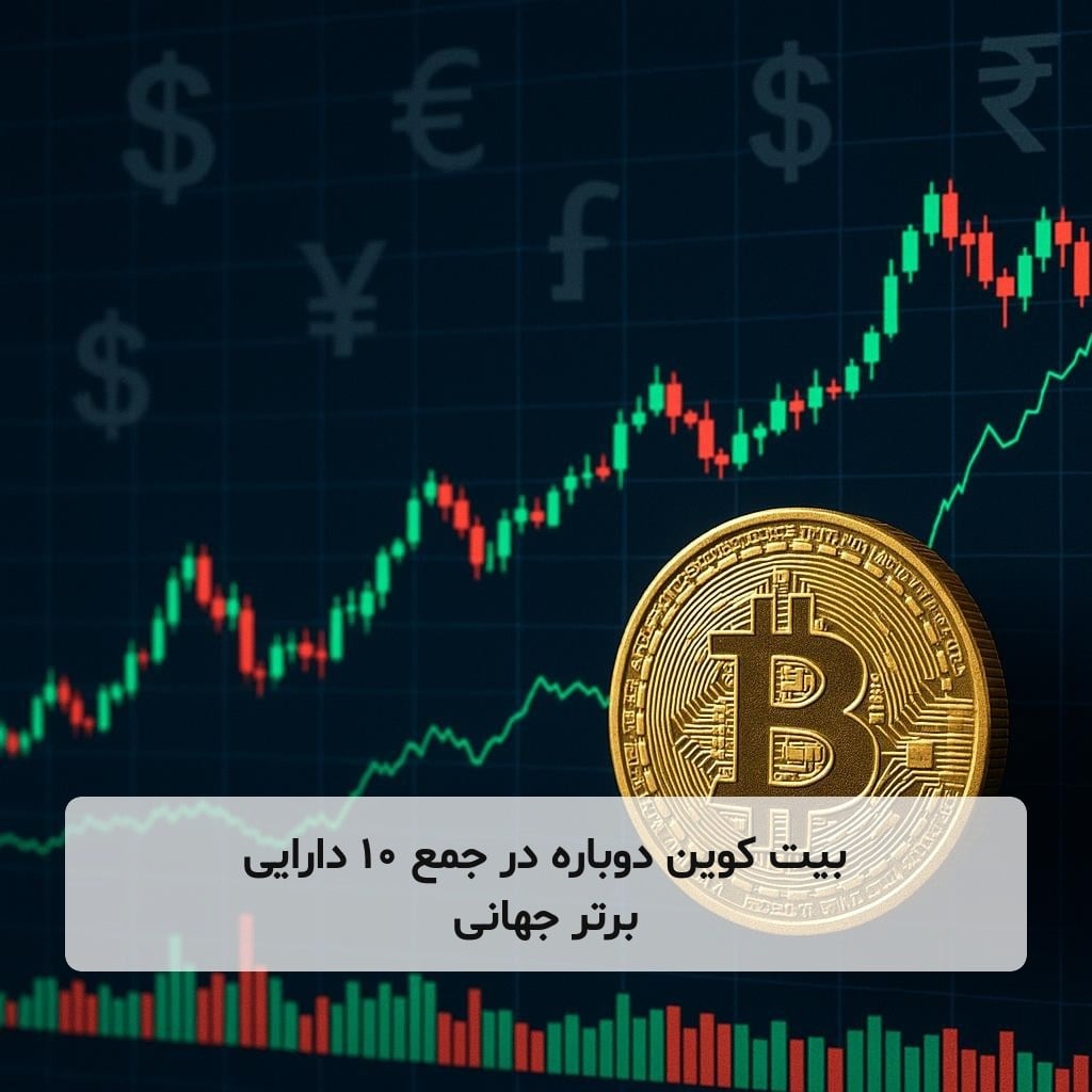 بیت کوین دوباره در جمع 10 دارایی برتر جهانی