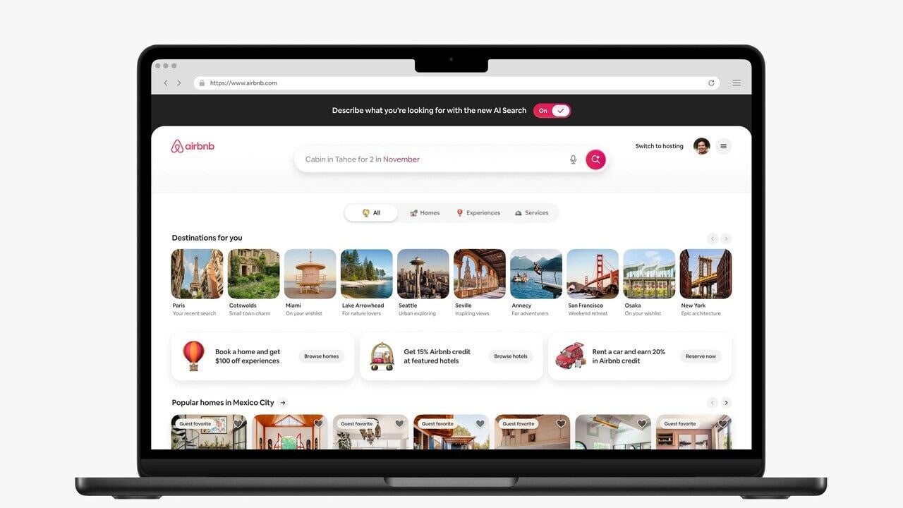 جست‌وجوی هوش مصنوعی به Airbnb اضافه شد