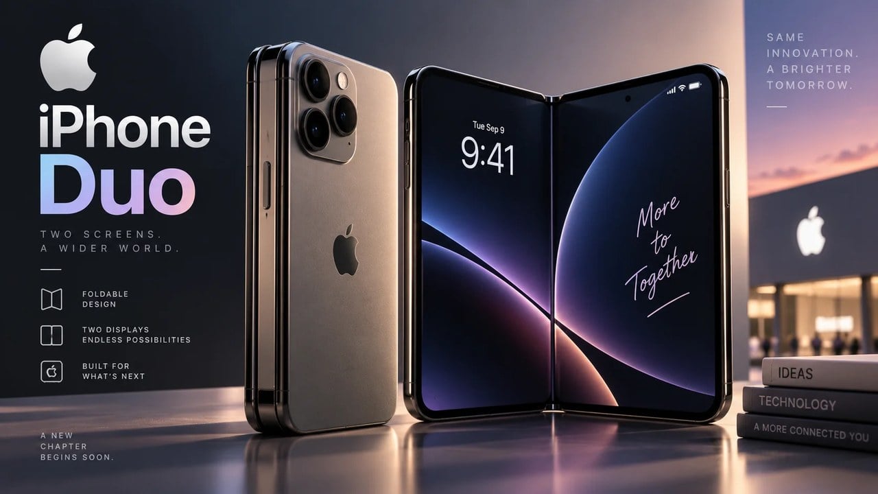 اولین آیفون تاشو اپل شاید «iPhone Duo» نام بگیرد؛ خبری از iPhone Fold نیست؟