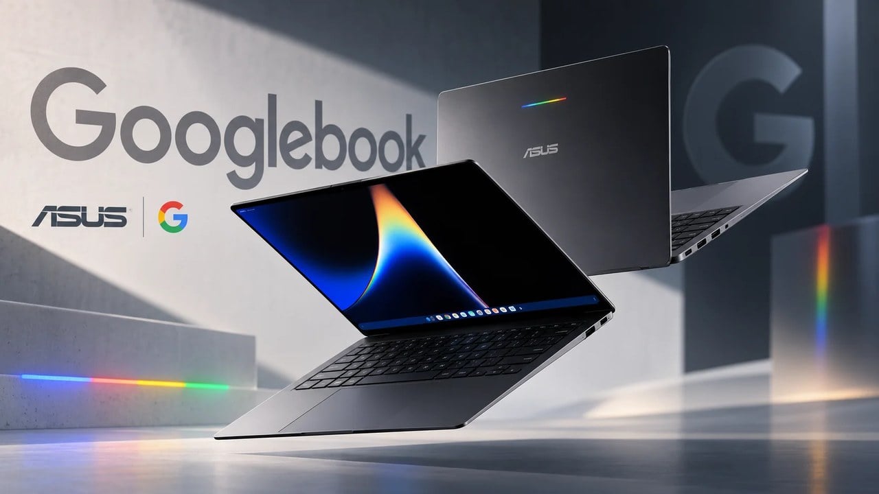 تصاویر جدید ایسوس Googlebook فاش شد؛ لپتاپی با ترکپد غولپیکر و کلید اختصاصی گوگل