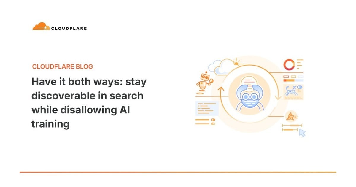 کلودفلر Disallow AI Training؛ جستجو بماند، آموزش مدل نه