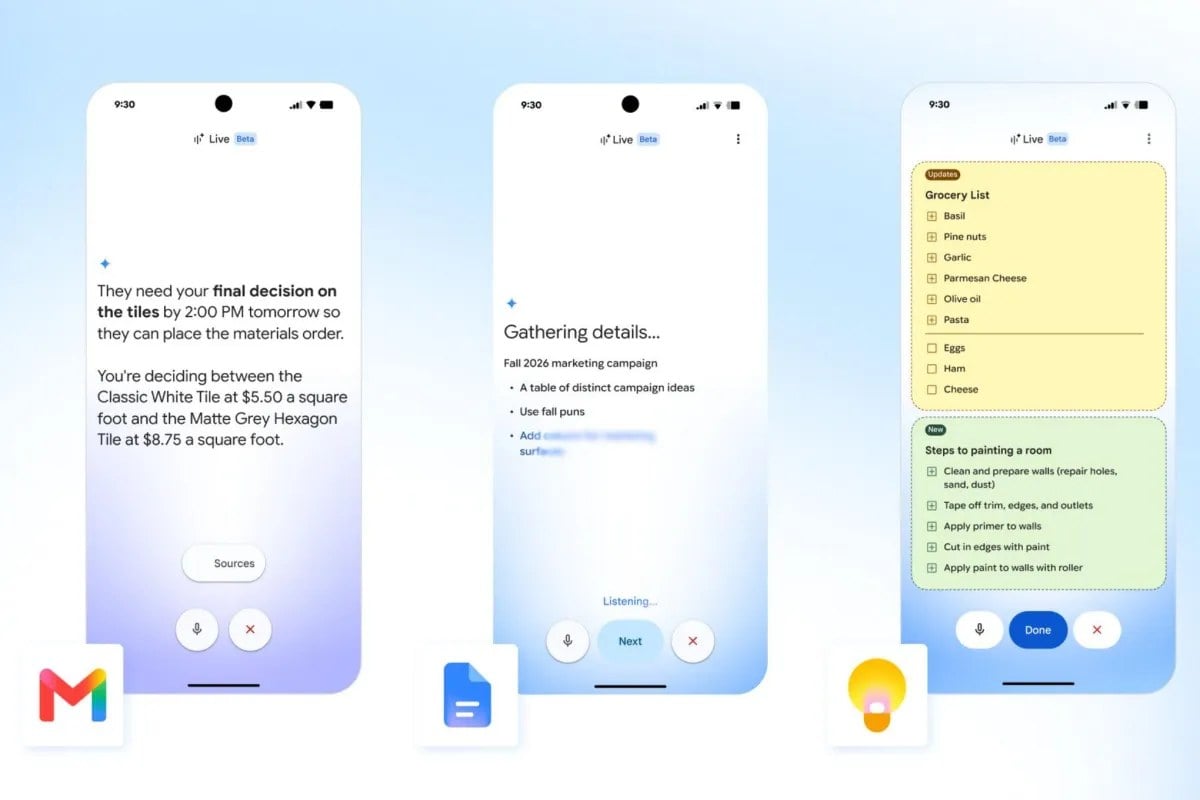 گوگل اکنون به شما امکان میدهد با Gmail ،Docs و Keep چت کنید