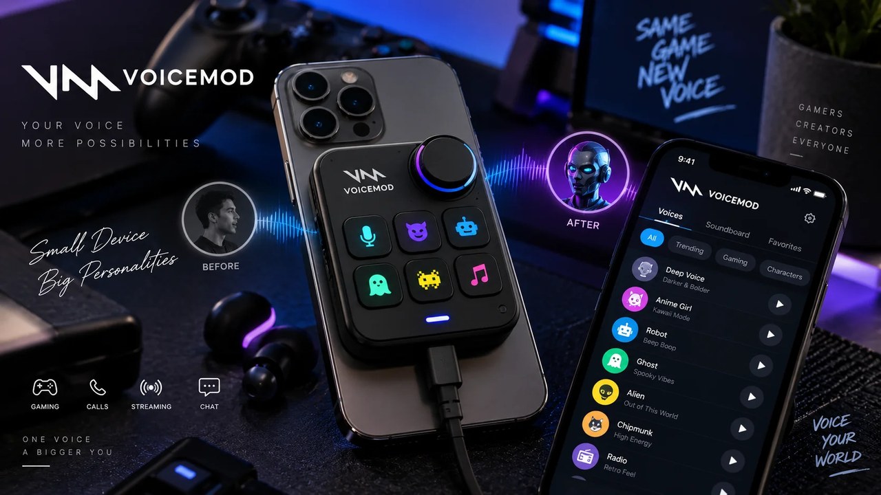 Voicemod Key Pocket معرفی شد؛ تغییر صدا در لحظه روی موبایل بدون نیاز به کامپیوتر