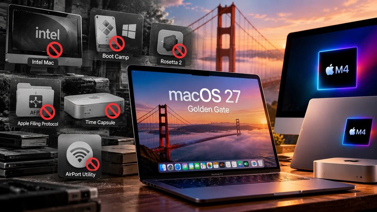اپل در macOS 27 Golden Gate چند فناوری قدیمی را کنار گذاشت؛ خداحافظی با مکهای اینتل، Boot Camp و Time Capsule