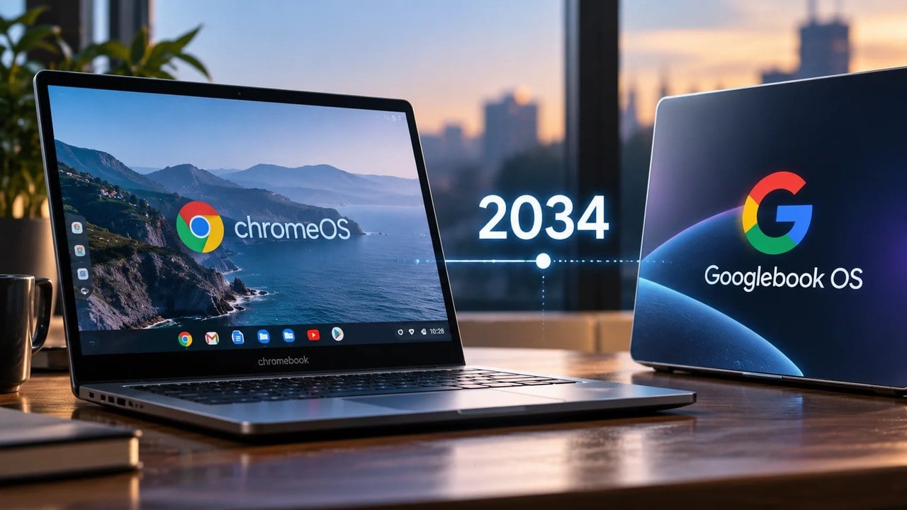 گوگل پشتیبانی ChromeOS را تا میانه ۲۰۳۴ ادامه میدهد؛ مهاجرت به Googlebook OS تدریجی خواهد بود