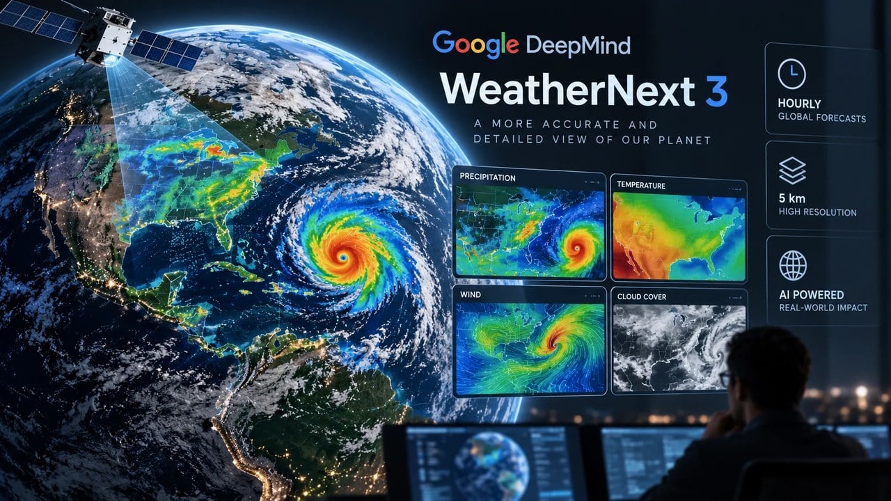 گوگل WeatherNext 3 را معرفی کرد؛ هوش مصنوعی حالا آبوهوا را هر ساعت با جزئیات ۵ کیلومتری پیشبینی میکند
