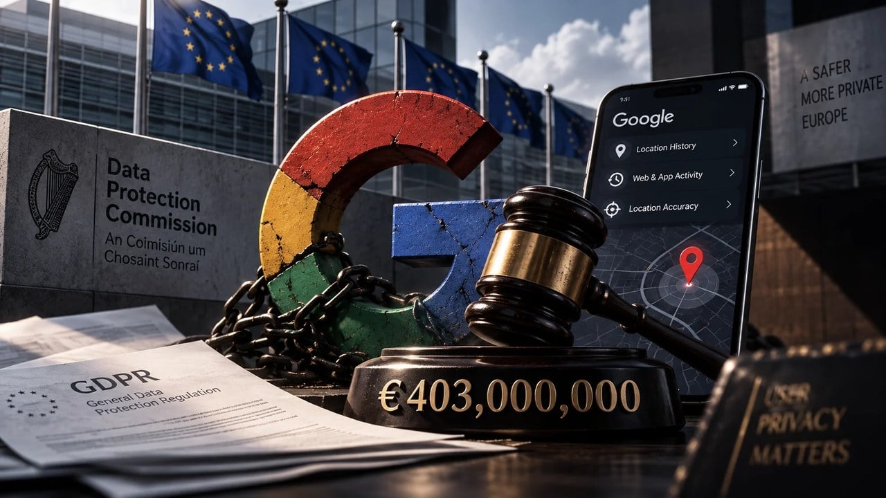 گوگل بهدلیل نحوه پردازش اطلاعات مکانی کاربران ۴۰۳ میلیون یورو جریمه شد