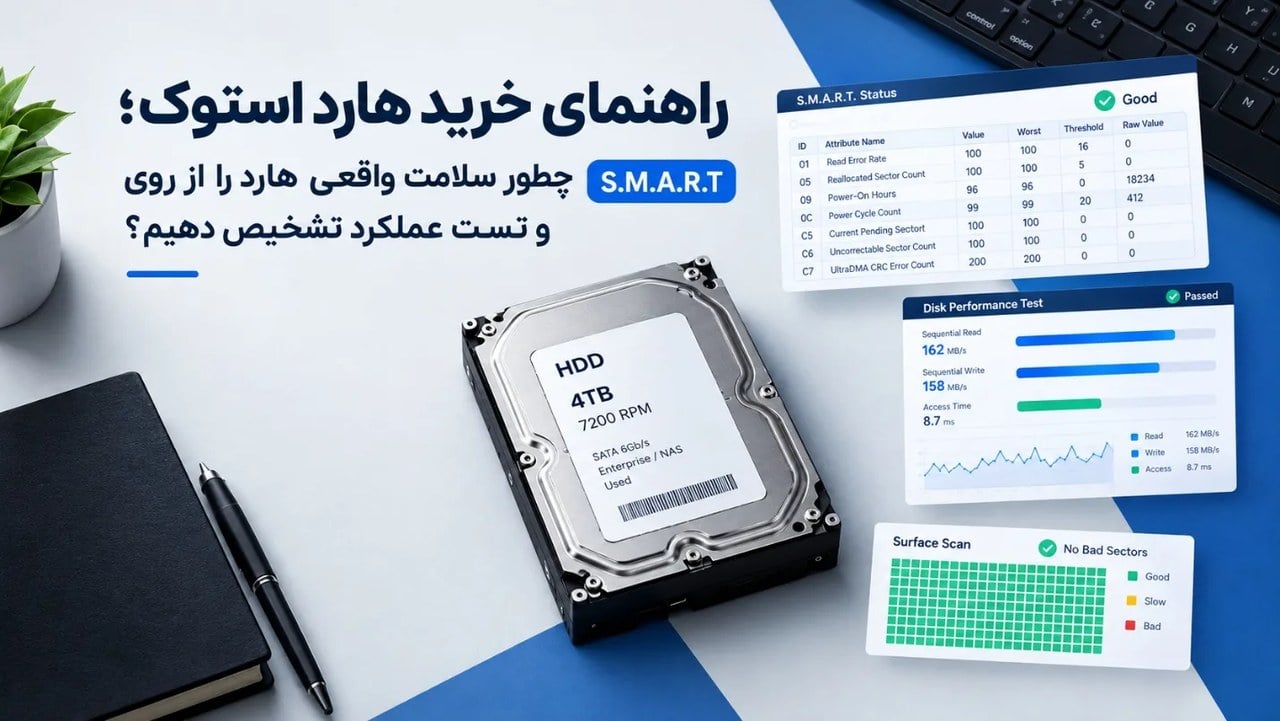 راهنمای خرید هارد استوک اکسترنال و اینترنال؛ چطور سلامت واقعی هارد را از روی S.M.A.R.T و تست عملکرد تشخیص دهیم؟