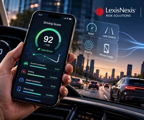اپلیکیشن بیمه می‌تواند رانندگی شما را با گوشی امتیازدهی کند؛ همکاری جدید LexisNexis و IMS