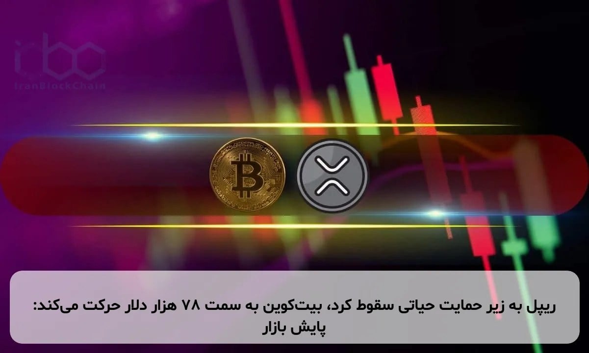 ریپل به زیر حمایت حیاتی سقوط کرد، بیتکوین به سمت ۷۸ هزار دلار حرکت میکند: پایش بازار