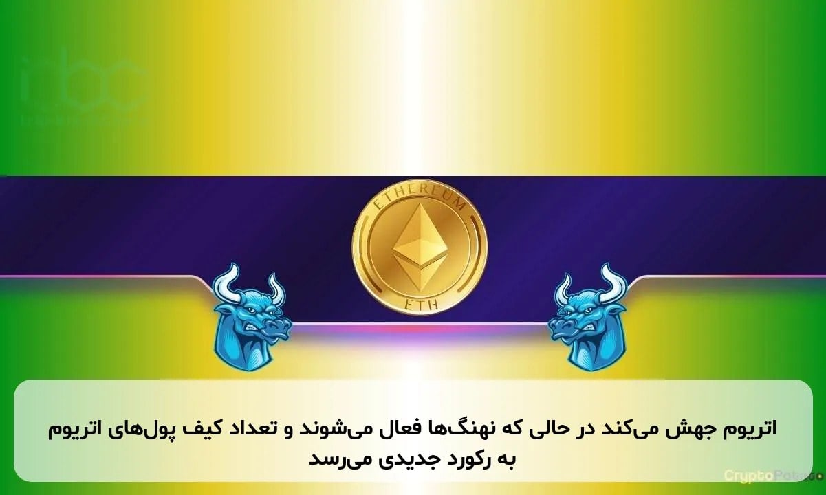اتریوم جهش می‌کند در حالی که نهنگ‌ها فعال می‌شوند و تعداد کیف پول‌های اتریوم به رکورد جدیدی می‌رسد