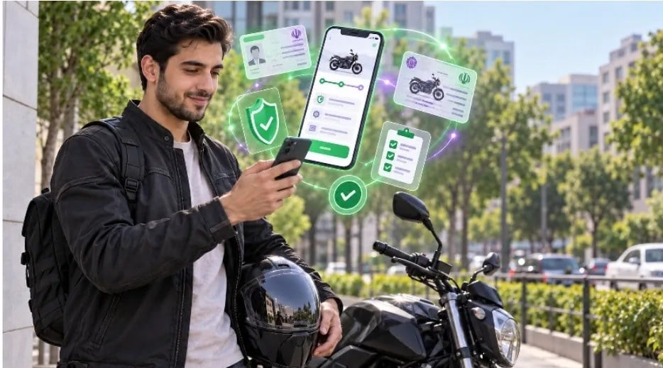 خرید بیمه موتورسیکلت با اپلیکیشن؛ مدارک و مراحل خرید