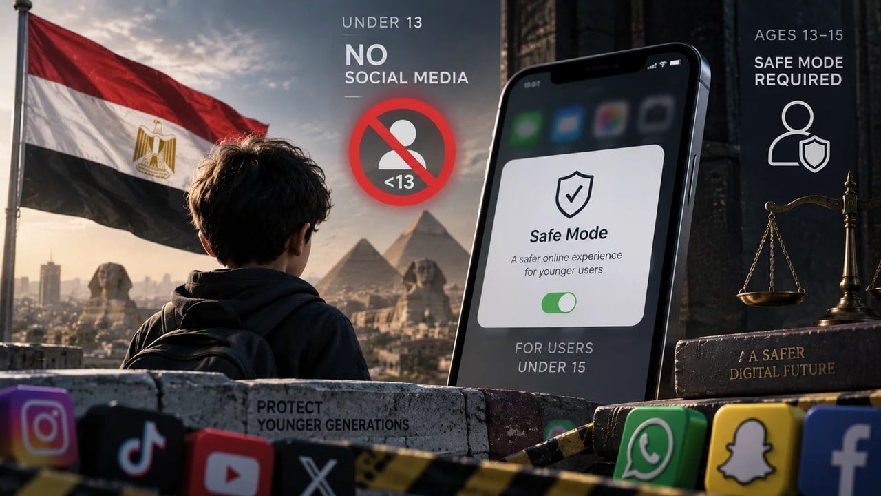 مصر شبکههای اجتماعی را برای کودکان زیر ۱۳ سال ممنوع کرد؛ حالت Safe Mode برای زیر ۱۵ سال اجباری شد