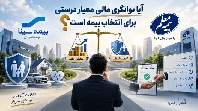 توانگری مالی چقدر در انتخاب بیمه اهمیت دارد؟ بررسی بیمه سینا و معلم