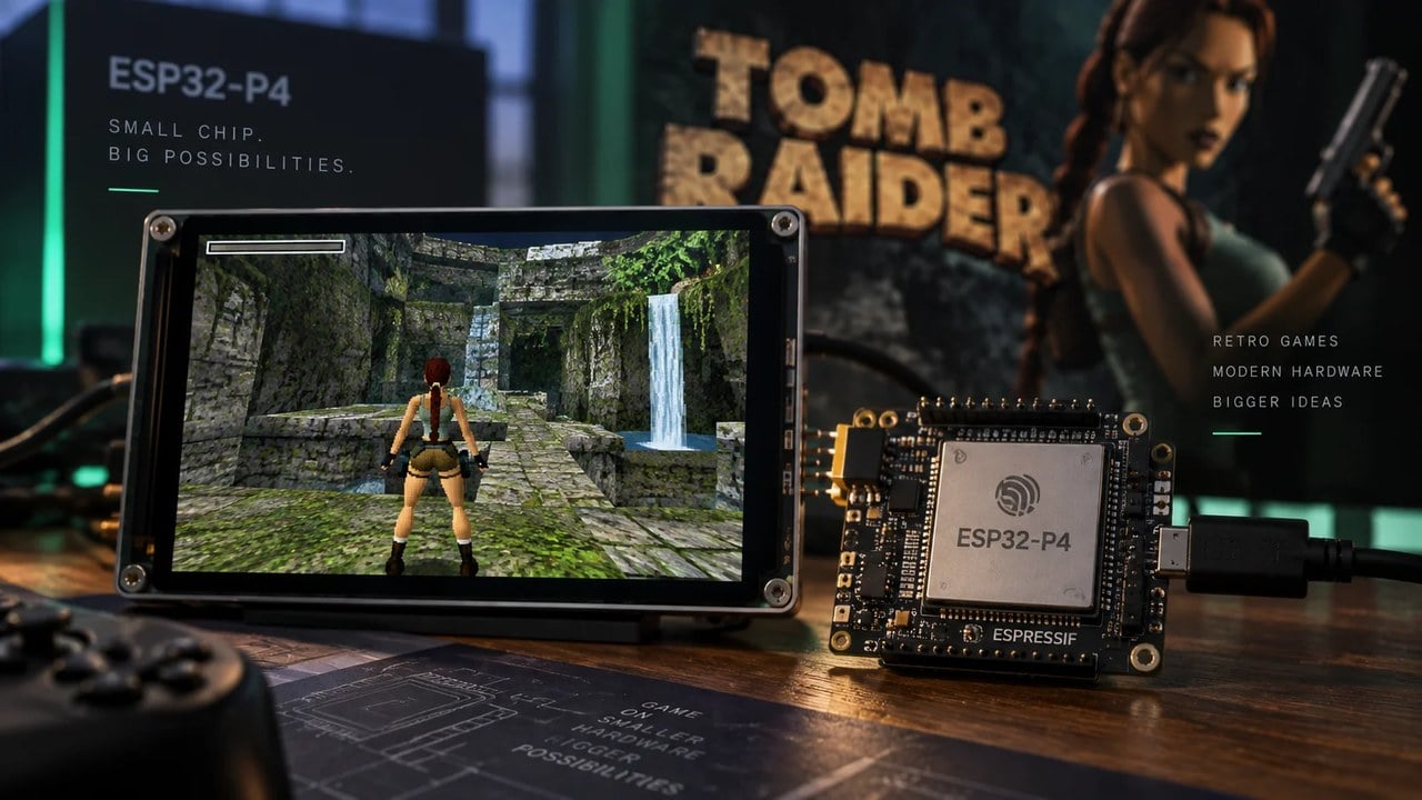بازی Tomb Raider روی یک میکروکنترلر کوچک اجرا شد؛ قدرت عجیب ESP32-P4