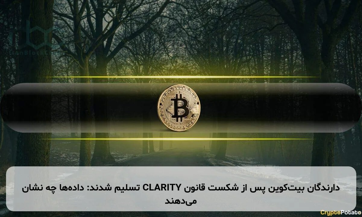دارندگان بیتکوین پس از شکست قانون CLARITY تسلیم شدند: دادهها چه نشان میدهند