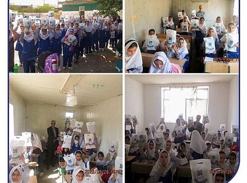 بیمه سرمد ۲۰۰۰ بسته لوازم التحریر در مناطق کم برخوردار توزیع کرد