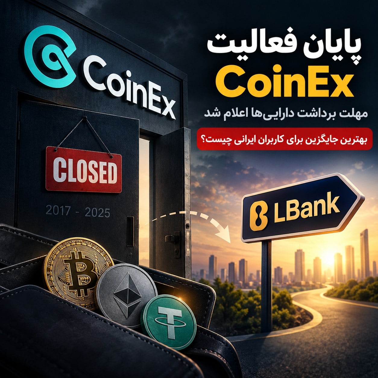 پایان فعالیت CoinEx؛ مهلت برداشت دارایی‌ها اعلام شد | بهترین جایگزین برای کاربران ایرانی چیست؟
