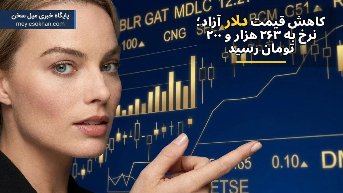 کاهش قیمت دلار آزاد؛ نرخ به ۲۶۳ هزار و ۲۰۰ تومان رسید