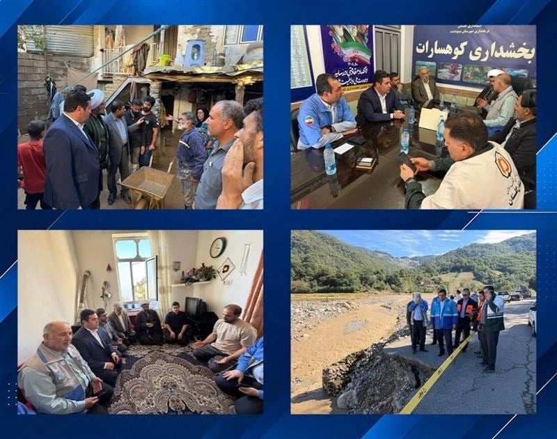 رئیس هیئت‌عامل صندوق بیمه حوادث طبیعی ساختمان در بازدید از مناطق سیل‌زده گلستان؛ تسریع در ارزیابی و پرداخت خسارت سیل مینودشت