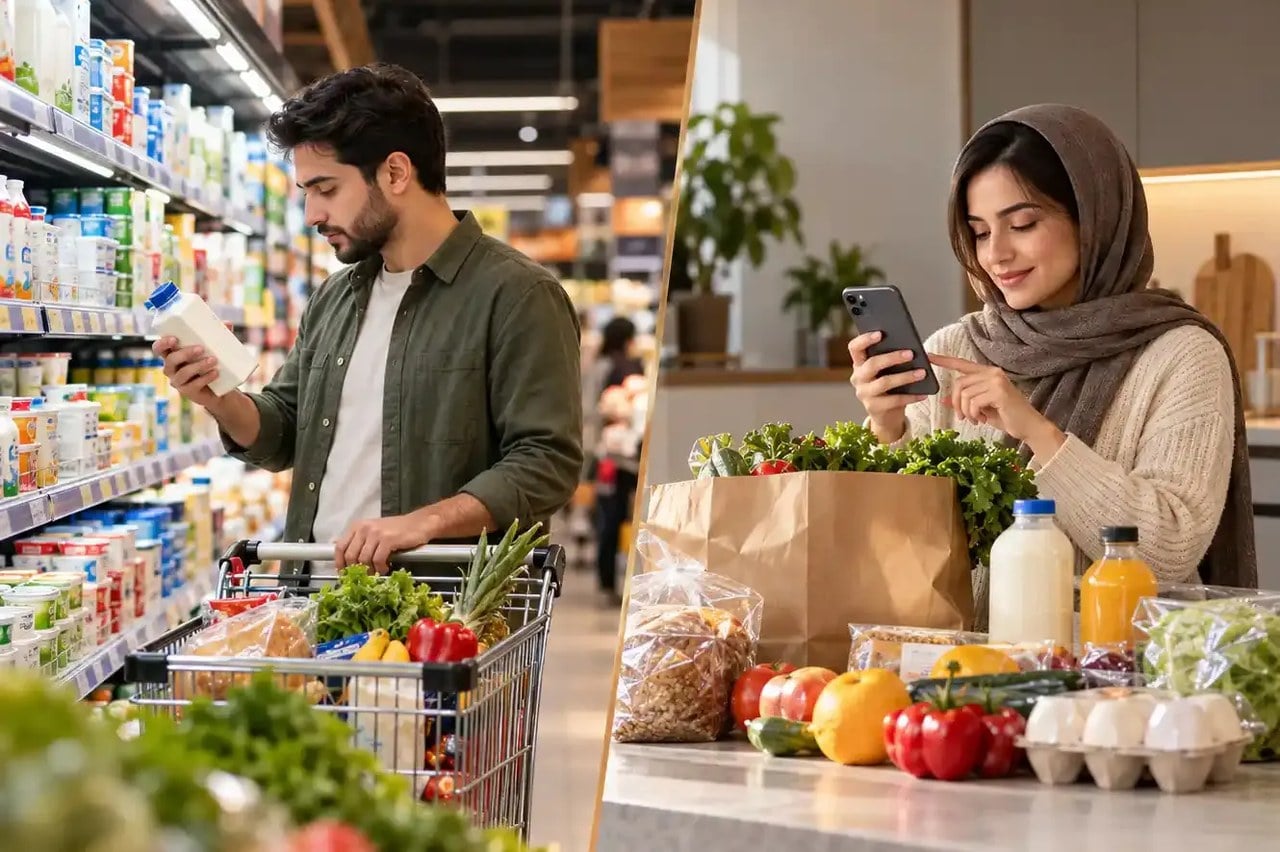 خرید آنلاین یا حضوری مواد غذایی؟ مقایسه قیمت و مزایا