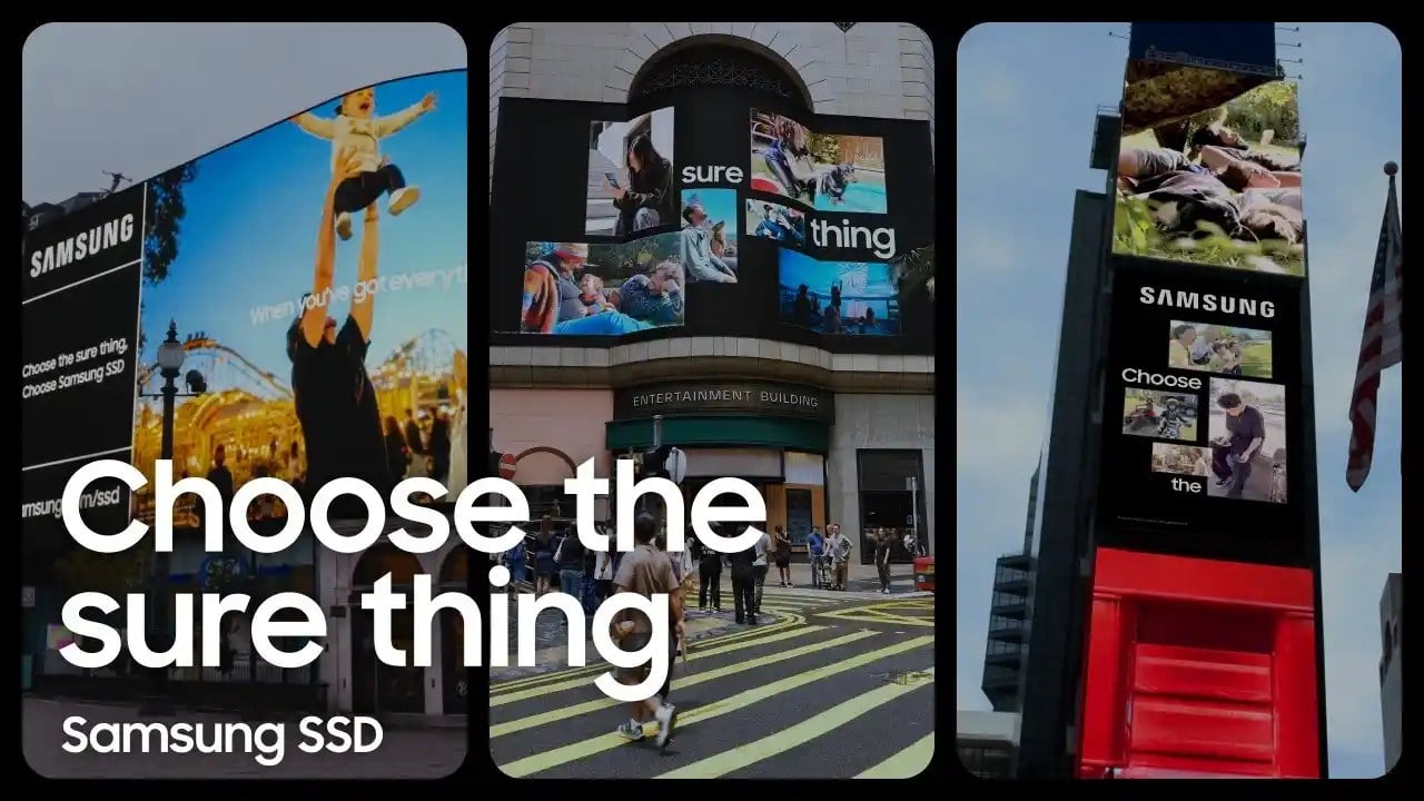 کمپین جدید سامسونگ برای تبلیغ SSD با شعار «انتخاب گزینه مطمئن» در سطح جهانی آغاز شد