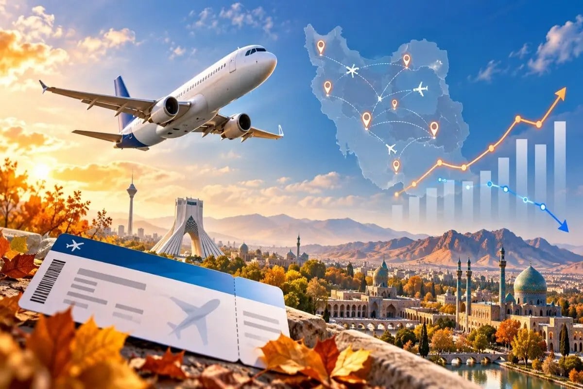 ​قیمت بلیط هواپیما در مهر ۱۴۰۵؛ بررسی روند نرخ‌ها در مسیرهای پرتردد