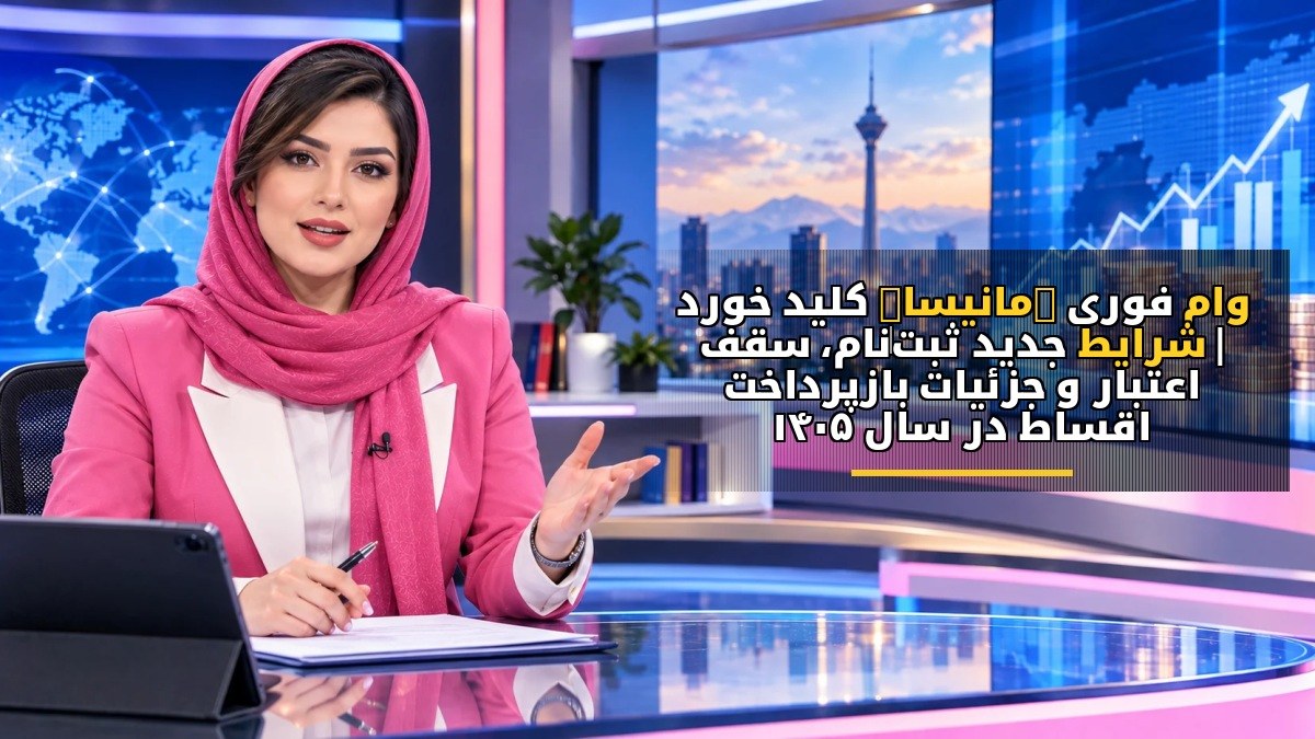 وام فوری «مانیسا» کلید خورد | شرایط جدید ثبتنام، سقف اعتبار و جزئیات بازپرداخت اقساط در سال ۱۴۰۵
