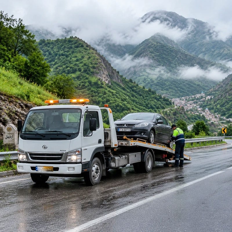 امداد خودرو اردبیل؛ خدمات شبانه‌روزی و پشتیبانی در مسیرهای شهری و جاده‌ای