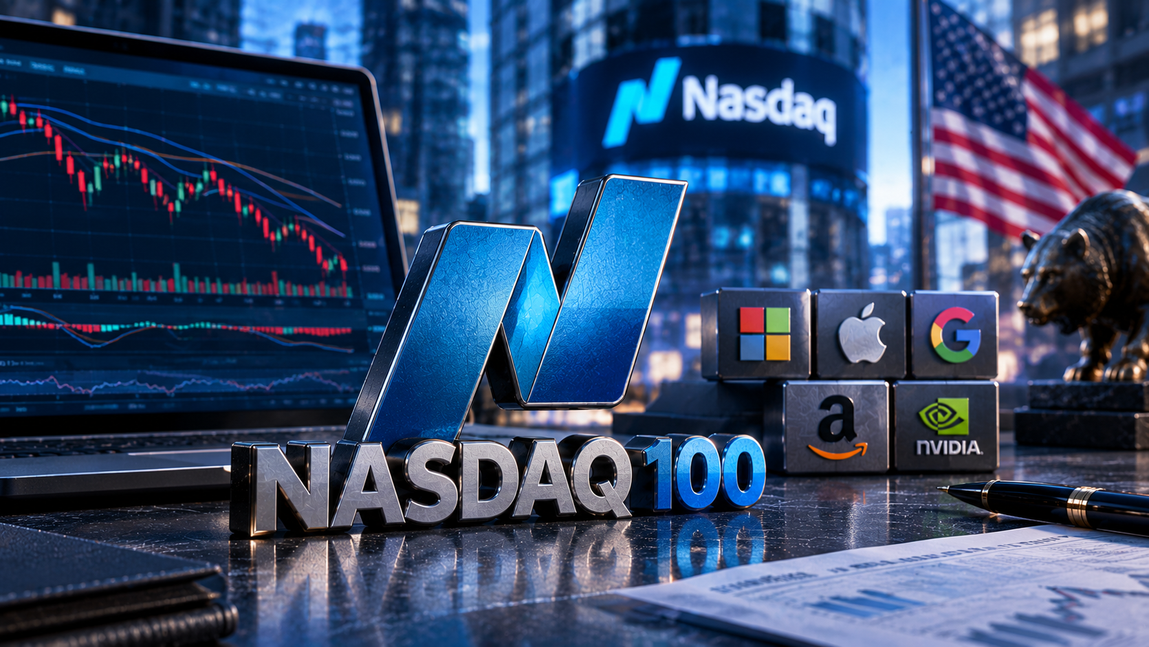 شاخص نزدک ۱۰۰ در هفتهای تعیینکننده؛ نگاهها به فدرال رزرو، سود شرکتها و تورم