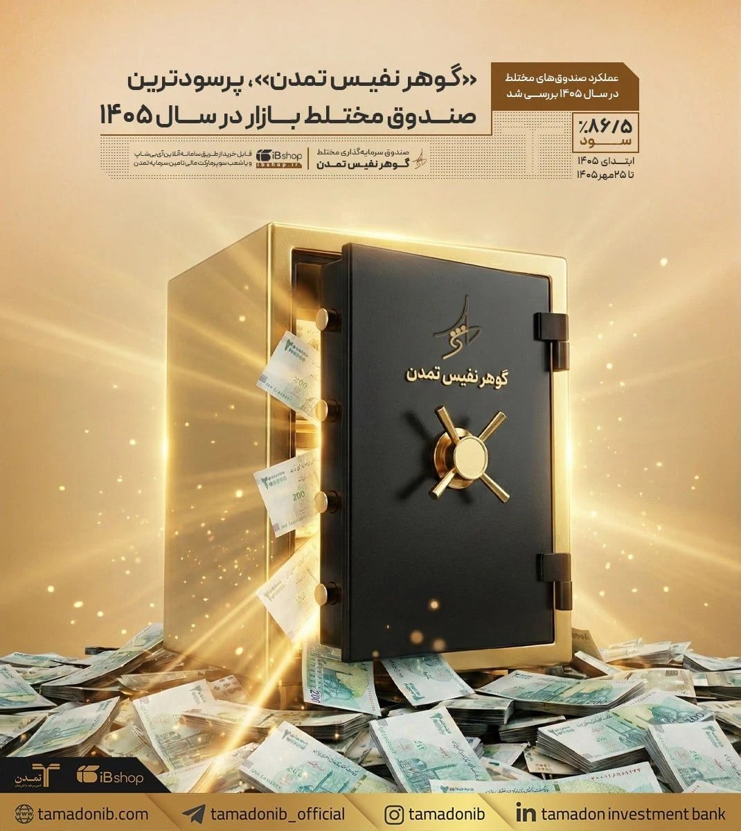 عملکرد صندوقهای مختلط در سال 1405 بررسی شد؛ گوهر نفیس تمدن، پرسودترین صندوق مختلط بازار در سال 1405
